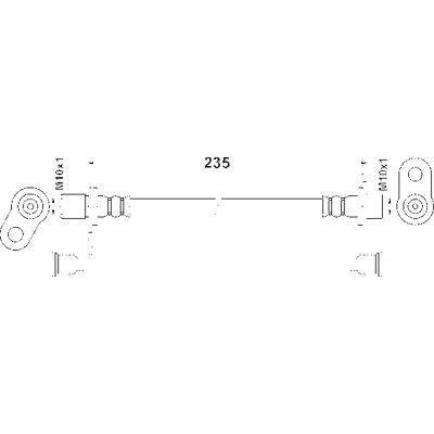 Mitsubishi MN116235 Bremsschlauch - Länge 235mm Mitsubishi MN116235 Bremsschlauch - Länge 235mm