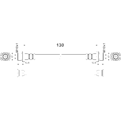 Ate Toyota Auris Verso Bremsenschlauch - Bremsenschlauch, Blau, 130mm, M10x1 Ate Toyota Auris Verso Bremsenschlauch - Bremsenschlauch, Blau, 130mm, M10x1
