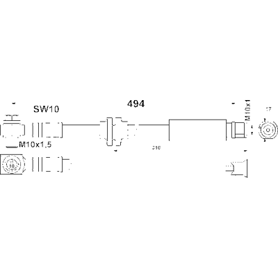 Bosch 494mm Bremsschlauch für Opel Insignia - Bremsschlauch Bosch 494mm Bremsschlauch für Opel Insignia - Bremsschlauch