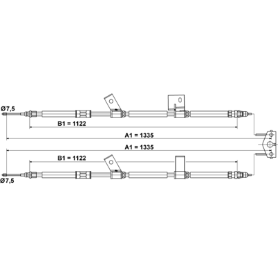 ATE 24.3727-0799.2 Hinteres Handbremsseil - Handbremsseil für Opel Adam ATE 24.3727-0799.2 Hinteres Handbremsseil - Handbremsseil für Opel Adam