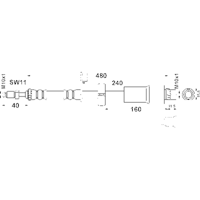 Ate Bremsschlauch - 480mm M10x1 - Für Citroën, Peugeot - Bremsleitung Ate Bremsschlauch - 480mm M10x1 - Für Citroën, Peugeot - Bremsleitung