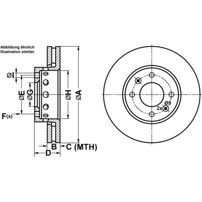 KIA CARENS 2 Bremsscheibe - Belüftet 280mm 26mm KIA CARENS 2 Bremsscheibe - Belüftet 280mm 26mm