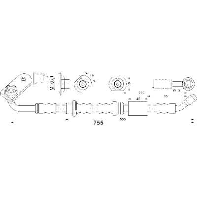 Ate Modell 5155067D00 Flexibler Bremsschlauch - Bremsschlauch Ate Modell 5155067D00 Flexibler Bremsschlauch - Bremsschlauch
