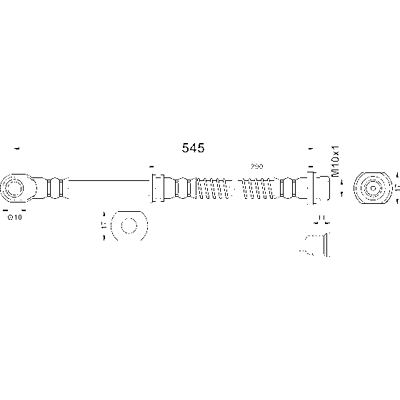 ATE 24.5286-0545.3 Bremsschlauch - Vorne 545mm M10x1 ATE 24.5286-0545.3 Bremsschlauch - Vorne 545mm M10x1