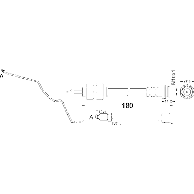 Ate Ford Mondeo Bremsschlauch - M10x1, 180mm, Edelstahl Flex Ate Ford Mondeo Bremsschlauch - M10x1, 180mm, Edelstahl Flex