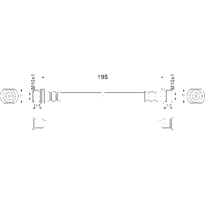 Ate Bremsschlauch - M10x1, 195mm - Bremsschlauch Ate Bremsschlauch - M10x1, 195mm - Bremsschlauch