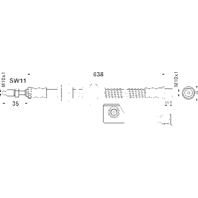 Ate Bremsschlauch - 24.5151-0639.3 - Für Peugeot 508, 407, Citroën C5, C6 geeignet Ate Bremsschlauch - 24.5151-0639.3 - Für Peugeot 508, 407, Citroën C5, C6 geeignet