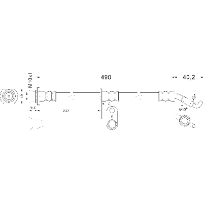 ATE Modell 24527304903 Bremsschlauch - Flexibel, 490mm, M10x1, Suzuki ATE Modell 24527304903 Bremsschlauch - Flexibel, 490mm, M10x1, Suzuki