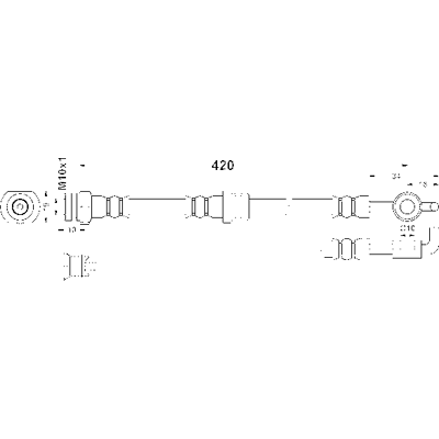 Ate Opel Vauxhall Bremsschlauch - 420mm, M10x1, Für Frontera Ate Opel Vauxhall Bremsschlauch - 420mm, M10x1, Für Frontera