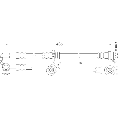 Ate Nissan X-Trail Bremsschlauch - Blau - Flexibel - 485mm Ate Nissan X-Trail Bremsschlauch - Blau - Flexibel - 485mm