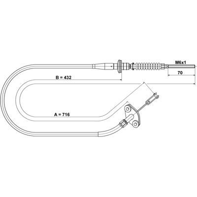 ATE 24.3728-0728.2 Kupplungskabel - Opel Agila B, Vauxhall Agila Mk2 ATE 24.3728-0728.2 Kupplungskabel - Opel Agila B, Vauxhall Agila Mk2