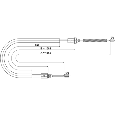 ATE Renault Clio II Bremsseil - 1355mm ATE Renault Clio II Bremsseil - 1355mm