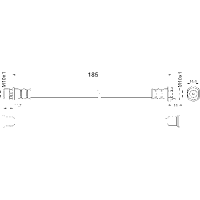 ATE Bremsenschlauch M10x1 - Bremsleitung für Renault Espace, Laguna, Megane ATE Bremsenschlauch M10x1 - Bremsleitung für Renault Espace, Laguna, Megane