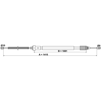 ATE Renault Clio 2 - Bremskabel - 1415mm ATE Renault Clio 2 - Bremskabel - 1415mm
