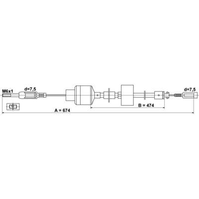 ATE 24.3728-0304.2 Kupplungsseil - CITROËN BX 5-tür ATE 24.3728-0304.2 Kupplungsseil - CITROËN BX 5-tür