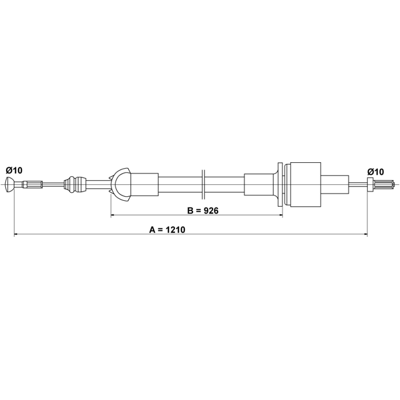 ATE 24.3728-0615.2 Kupplungsseil - FORD Escort/Orion ATE 24.3728-0615.2 Kupplungsseil - FORD Escort/Orion