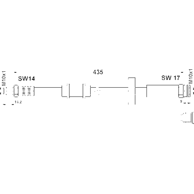 Ate Bremsleitung - 435mm M10x1 - Citroën C25, Fiat Ducato, Peugeot J5 Ate Bremsleitung - 435mm M10x1 - Citroën C25, Fiat Ducato, Peugeot J5