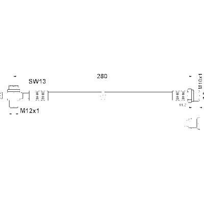 Audi A8 Bremsschlauch - M10x1, M12x1, 280mm - Bremsschlauch Audi A8 Bremsschlauch - M10x1, M12x1, 280mm - Bremsschlauch