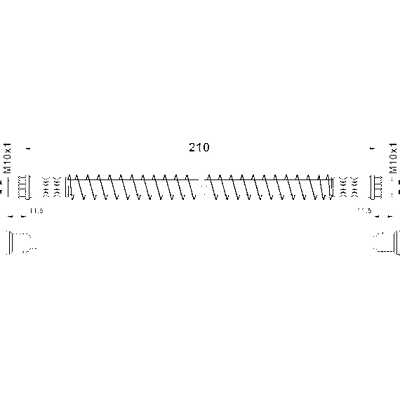 Ate Bremsschlauch - M10x1 - 210mm - Hinterachse Rechts - Peugeot 106 Ate Bremsschlauch - M10x1 - 210mm - Hinterachse Rechts - Peugeot 106