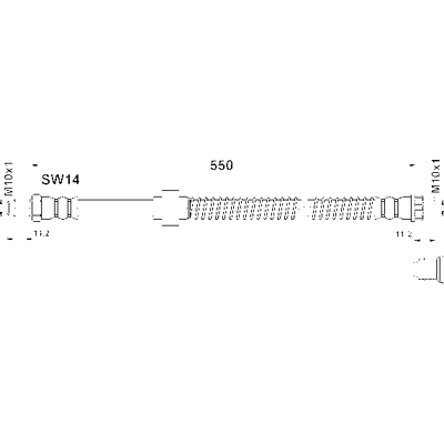 ATE Modell 24.5111-0550.3 Bremsschlauch - Bremsschlauch - 550mm Länge, M10x1 Gewinde ATE Modell 24.5111-0550.3 Bremsschlauch - Bremsschlauch - 550mm Länge, M10x1 Gewinde