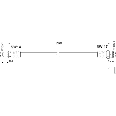 Citroën C25 Bremsleitung - M10x1, 260mm, Van & LKW Citroën C25 Bremsleitung - M10x1, 260mm, Van & LKW