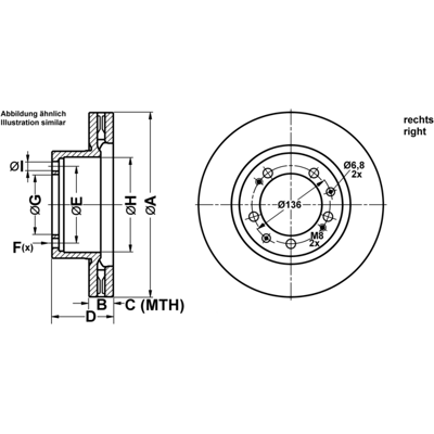 ATE Porsche 944/928 Belüfteter Bremsscheibe - Bremsscheibe 304mm/32mm ATE Porsche 944/928 Belüfteter Bremsscheibe - Bremsscheibe 304mm/32mm