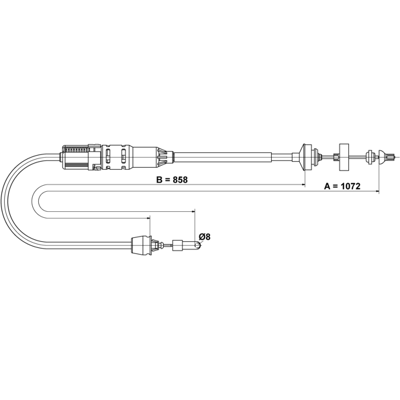 ATE 24.3728-1027.2 Automatik Kupplungskabel - Renault ESPACE 3 ATE 24.3728-1027.2 Automatik Kupplungskabel - Renault ESPACE 3