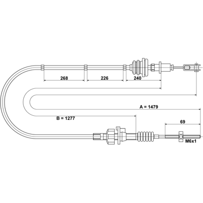 ATE 24.3728-0852.2 Kupplungsseil - CITROËN C1 I, PEUGEOT 107 ATE 24.3728-0852.2 Kupplungsseil - CITROËN C1 I, PEUGEOT 107