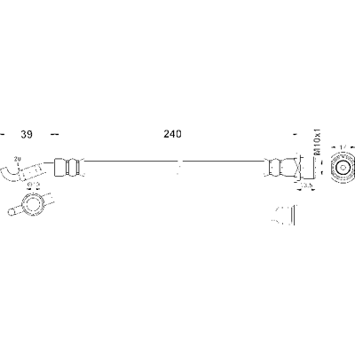 ATE Bremsleitung 240mm M10x1 für Toyota Avensis ATE Bremsleitung 240mm M10x1 für Toyota Avensis