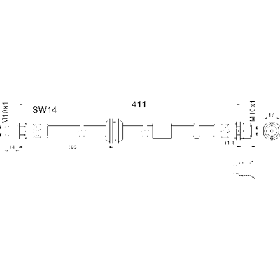 Ate Bremsschlauch - M10x1 - 411mm - Bremsenteile Ate Bremsschlauch - M10x1 - 411mm - Bremsenteile