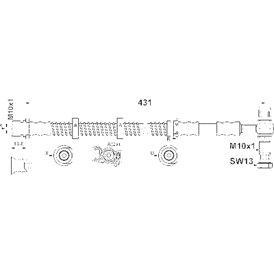 ATE Bremsschlauch Modell 24514904313 mit Schraube für Land Rover Freelander - Bremsen ATE Bremsschlauch Modell 24514904313 mit Schraube für Land Rover Freelander - Bremsen