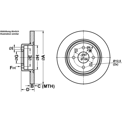 ATE PowerDisc 24.0310-0225.1 - Bremsscheibe ATE PowerDisc 24.0310-0225.1 - Bremsscheibe