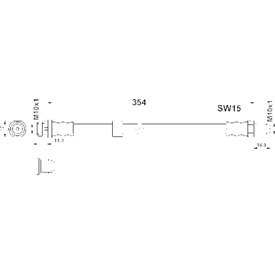 Ford Transit Bremsschlauch - 354mm M10x1 Gewinde - Für Transit, Connect Ford Transit Bremsschlauch - 354mm M10x1 Gewinde - Für Transit, Connect