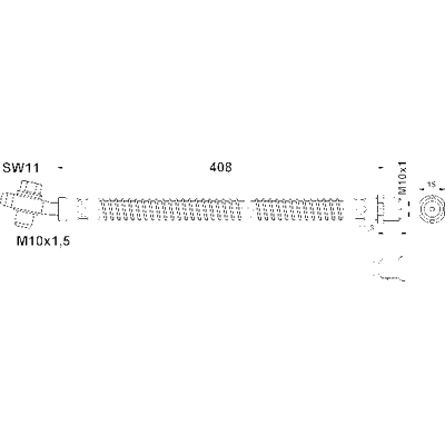VAG Bremsleitung - Länge 408mm, M10x1,5, Paar VAG Bremsleitung - Länge 408mm, M10x1,5, Paar