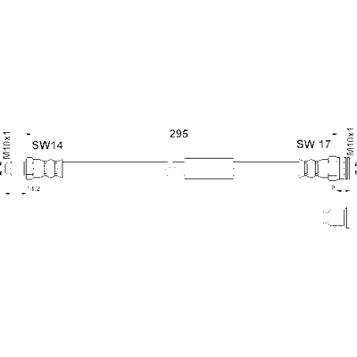 Ate Bremsleitung - 295mm Länge - M10x1 Gewinde - Fiat Croma II Break - Bremsleitung Ate Bremsleitung - 295mm Länge - M10x1 Gewinde - Fiat Croma II Break - Bremsleitung
