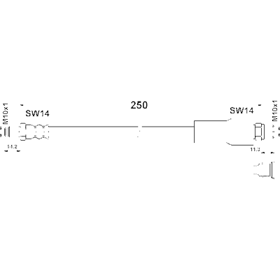 Audi A8 Bremsschlauch - 250mm Länge M10x1 Außengewinde - Hinterachse Audi A8 Bremsschlauch - 250mm Länge M10x1 Außengewinde - Hinterachse
