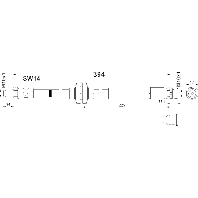 Ate Bremsschlauch - 83.7788-0393 - M10x1, 394mm, für Volvo V40 Ate Bremsschlauch - 83.7788-0393 - M10x1, 394mm, für Volvo V40