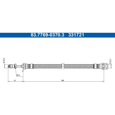 Mercedes-Benz Bremsschlauch - 83.7769-0370.3 Mercedes-Benz Bremsschlauch - 83.7769-0370.3