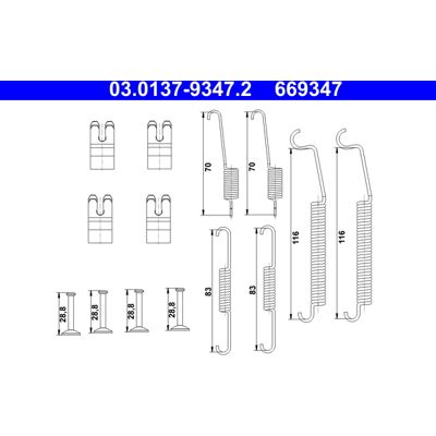 Smart Colt Bremsbacken-Set - Trommelbremse Zubehör Smart Colt Bremsbacken-Set - Trommelbremse Zubehör