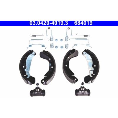 ATE Modell 03.0420-4019.3 Bremsbackensatz - Original mit Radzylinder ATE Modell 03.0420-4019.3 Bremsbackensatz - Original mit Radzylinder