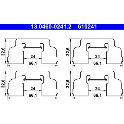 Ate Modell 13046002412 - Bremsbeläge für Dacia Logan Sandero Ate Modell 13046002412 - Bremsbeläge für Dacia Logan Sandero
