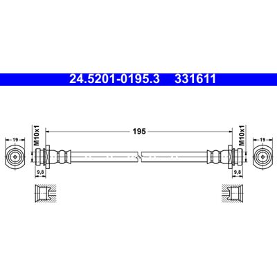 ATE 24.5201-0195.3 Bremsleitung - Bremssystem ATE 24.5201-0195.3 Bremsleitung - Bremssystem