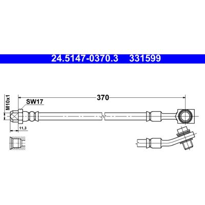 Mercedes-Benz 24514703703 Bremsschlauch - Bremsenteile Mercedes-Benz 24514703703 Bremsschlauch - Bremsenteile