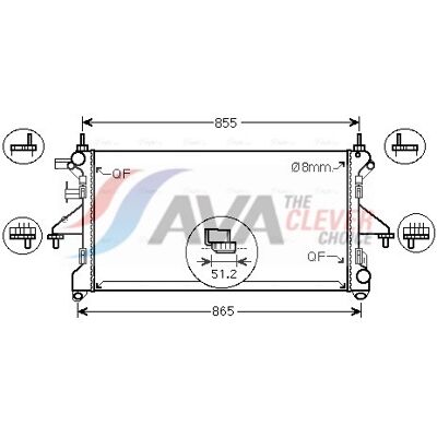 Ava Quality Cooling Kühler, Motorkühlung Ft2453 Für Fiat Ava Quality Cooling Kühler, Motorkühlung Ft2453 Für Fiat