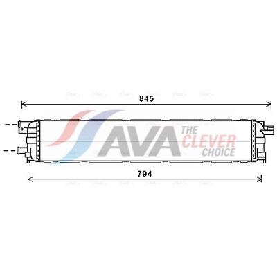 Ava Quality Cooling Ai2366 Kühler - 720mm, Kunststoff, Geschweißte Kühlrippen Ava Quality Cooling Ai2366 Kühler - 720mm, Kunststoff, Geschweißte Kühlrippen