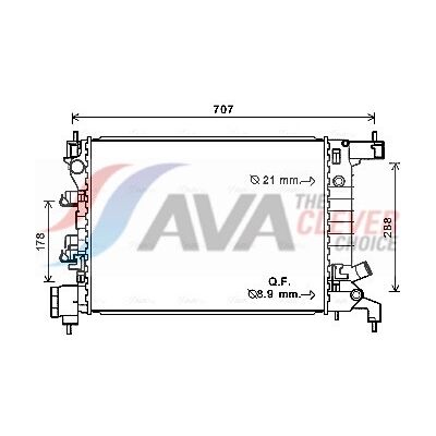AVA QUALITY COOLING Kühler - Motor Kühler AVA QUALITY COOLING Kühler - Motor Kühler