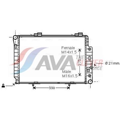 AVA COOLING SYSTEMS - MSA2174 - 610x415x34 - Kühler AVA COOLING SYSTEMS - MSA2174 - 610x415x34 - Kühler