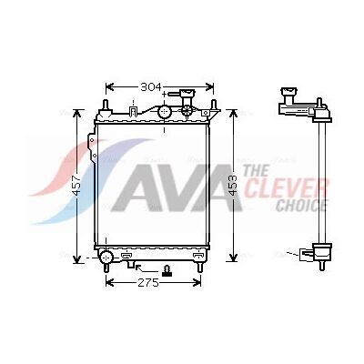 PRASCO HYA2099 Aluminium Kühler - Motor kühlen - Hyundai Getz PRASCO HYA2099 Aluminium Kühler - Motor kühlen - Hyundai Getz