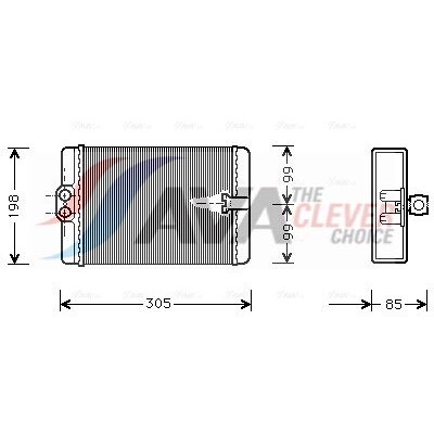 AVA QUALITY COOLING Aluminium Innenraumheizung - Heizung AVA QUALITY COOLING Aluminium Innenraumheizung - Heizung