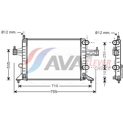 PRASCO OLA2303 Aluminium Kühler - Motorkühlung PRASCO OLA2303 Aluminium Kühler - Motorkühlung